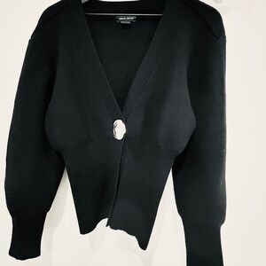 Urban Revivo Black and Gold Cardigan-Sweater.